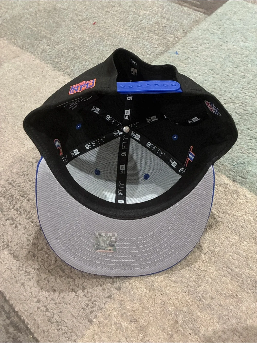 New Era Black and Royal Blue Denver Snapback Hat